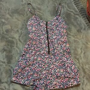 Floral pinup fitted romper urban outfitters 6